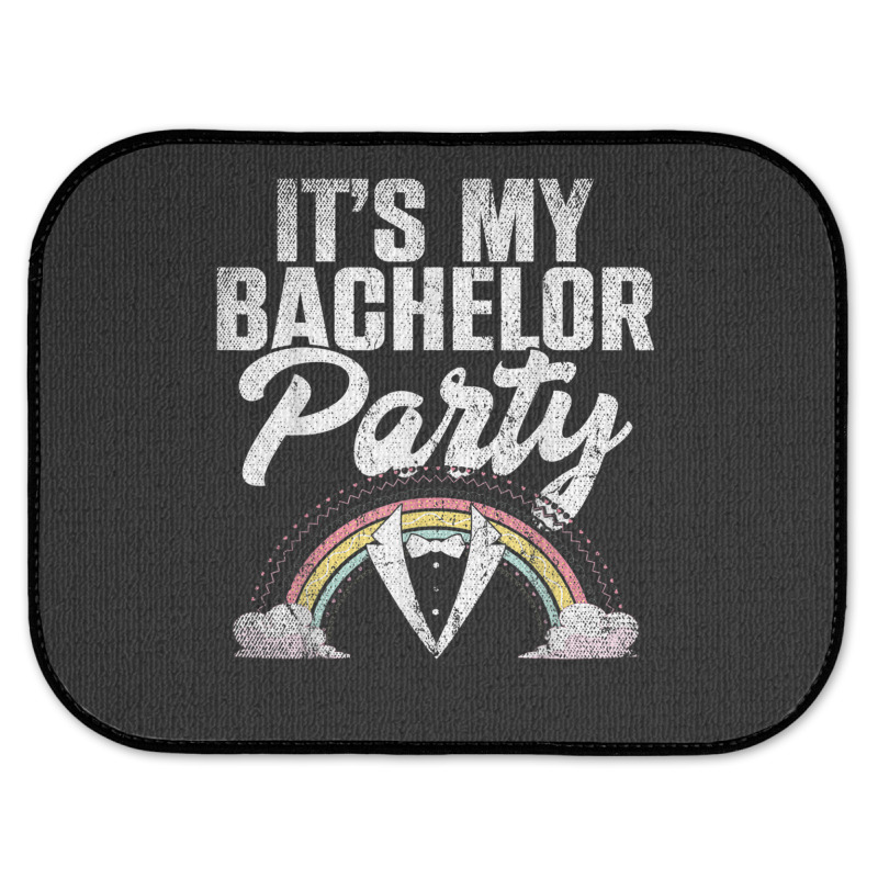 Mens Its My Bachelor Party Rainbow Groom Funny Bachelor Party T Shirt Rear Car Mat | Artistshot