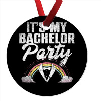 Mens Its My Bachelor Party Rainbow Groom Funny Bachelor Party T Shirt Ornament | Artistshot