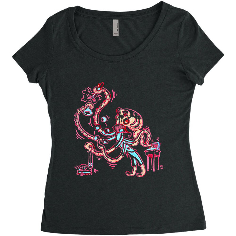 Limited Edition Busy Octopus Women's Triblend Scoop T-shirt by Ledford Leslie | Artistshot