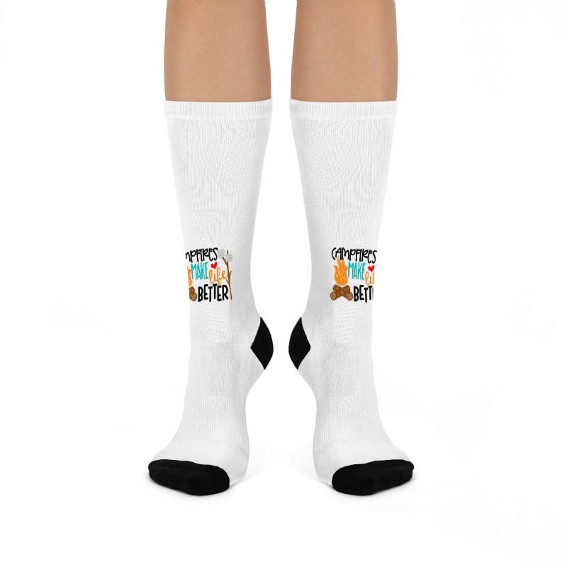 Campfires Make Life Better Camping Lover Smores Adventure Crew Socks | Artistshot