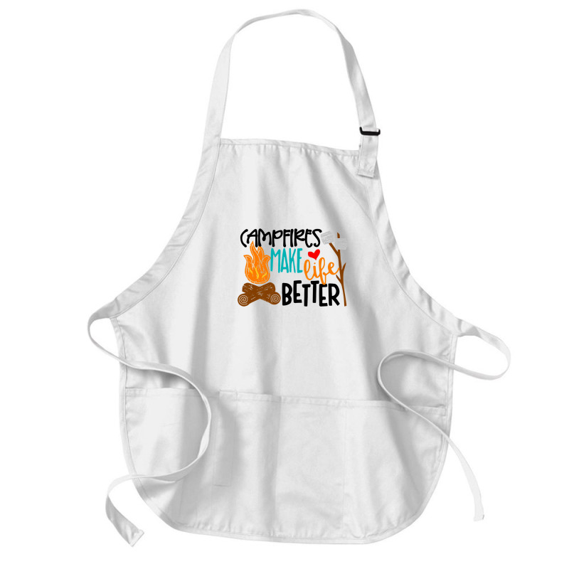 Campfires Make Life Better Camping Lover Smores Adventure Medium-length Apron | Artistshot