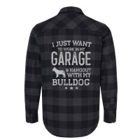 Bulldog Dad Car Garage Hangout Men Flannel Shirt | Artistshot