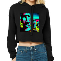 Limited Edition Pop Art Easter Island Cropped Hoodie | Artistshot