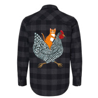 Trending Ginger Cat Chicken Ride Flannel Shirt | Artistshot