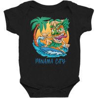 Panama City Florida Vacation Surfing Beach Trip Tiki Man Tank Top Baby Bodysuit | Artistshot