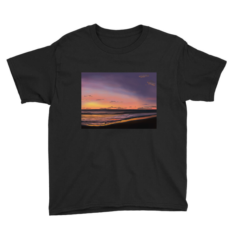 Hot Trend Sunset On The Beach Youth Tee by poppyallen | Artistshot