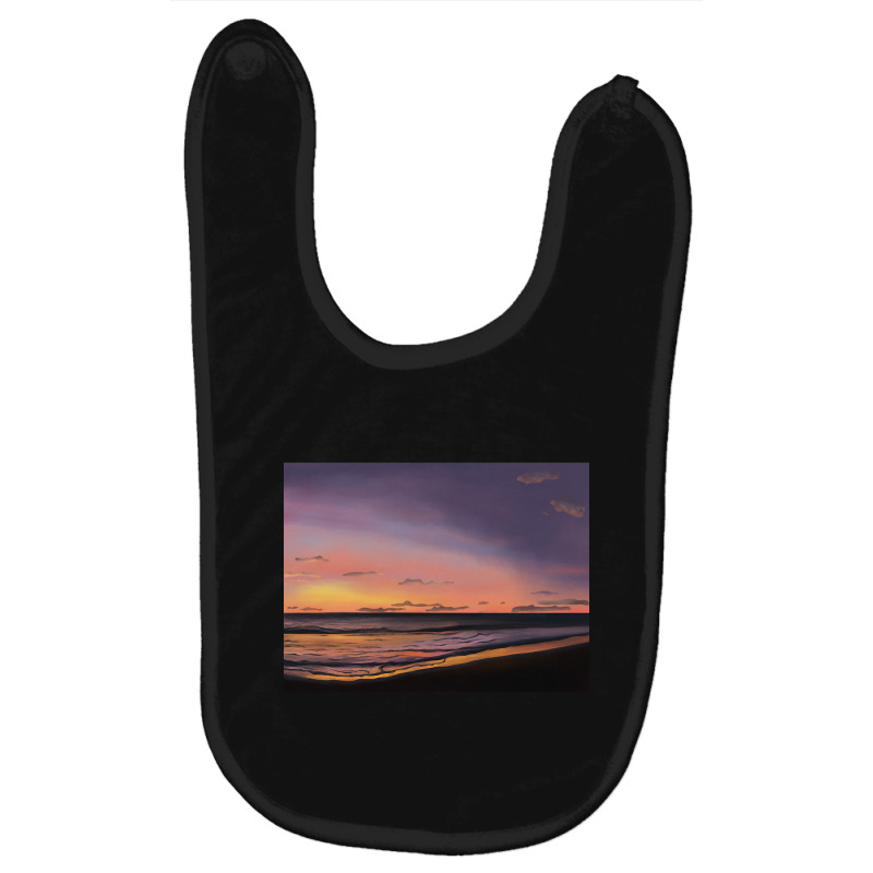 Hot Trend Sunset On The Beach Baby Bibs by poppyallen | Artistshot