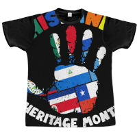 Womens Latin America Latino Pride Hand Hispanic Heritage Month Vneck Graphic T-shirt | Artistshot