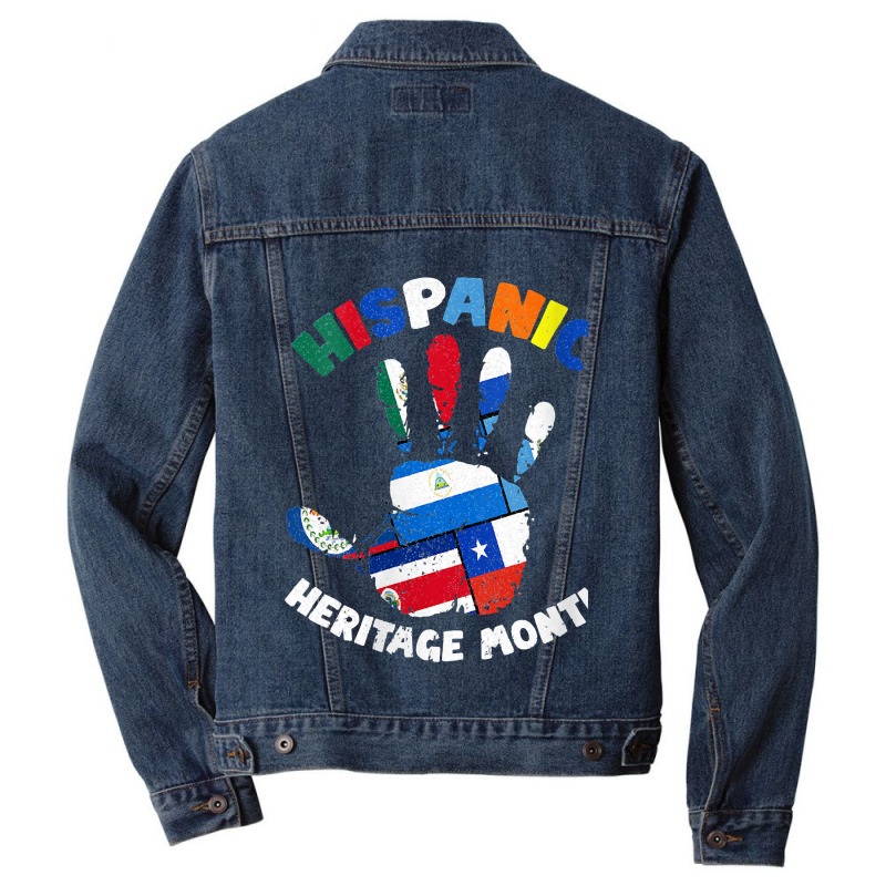 Womens Latin America Latino Pride Hand Hispanic Heritage Month Vneck Men Denim Jacket by BarbaraArtist | Artistshot