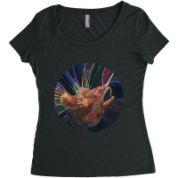 Limited Edition Fanfin Seadevil Painting - 2012 Women's Triblend Scoop T-shirt | Artistshot