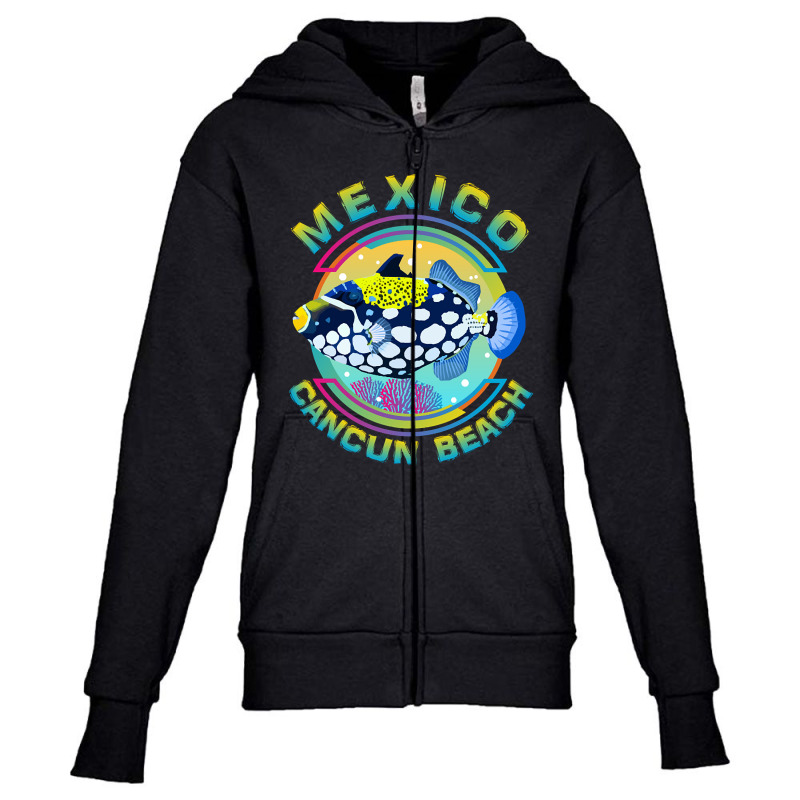 Hot Trend Mexico Cancun Beach (riviera Maya), Clown Triggerfish Youth Zipper Hoodie by Crews Micki | Artistshot