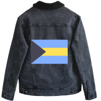 Limited Edition Flag Of Bahamas Unisex Sherpa-lined Denim Jacket | Artistshot