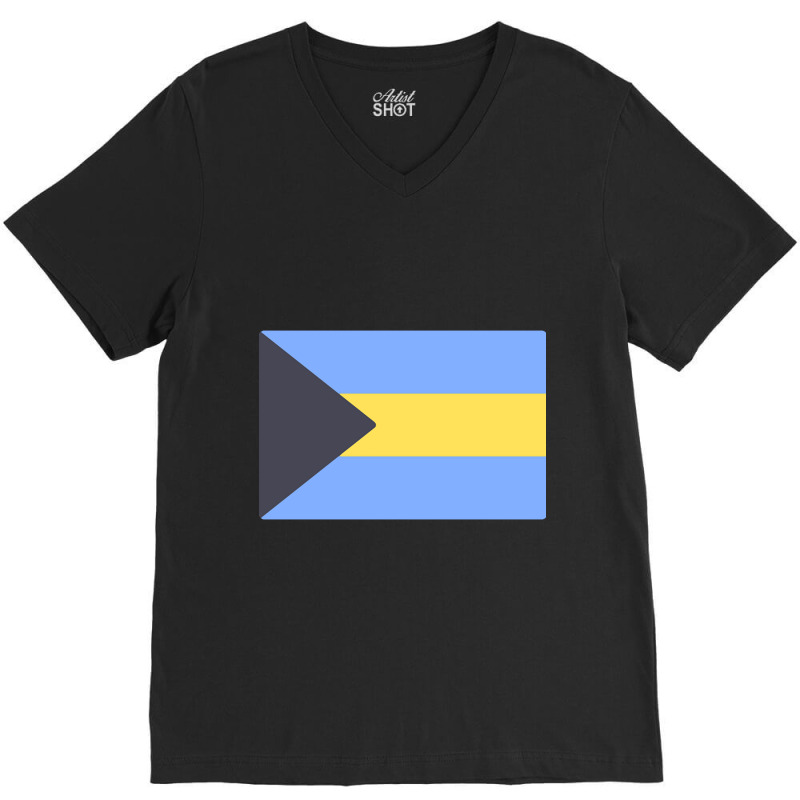 Limited Edition Flag Of Bahamas V-Neck Tee by Rios Arevalo | Artistshot