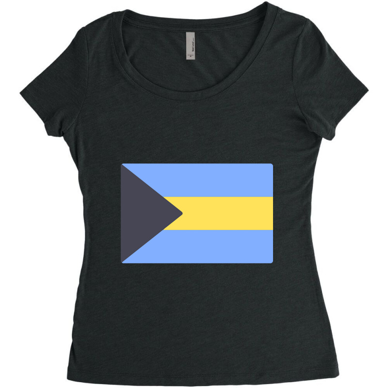 Limited Edition Flag Of Bahamas Women's Triblend Scoop T-shirt by Rios Arevalo | Artistshot