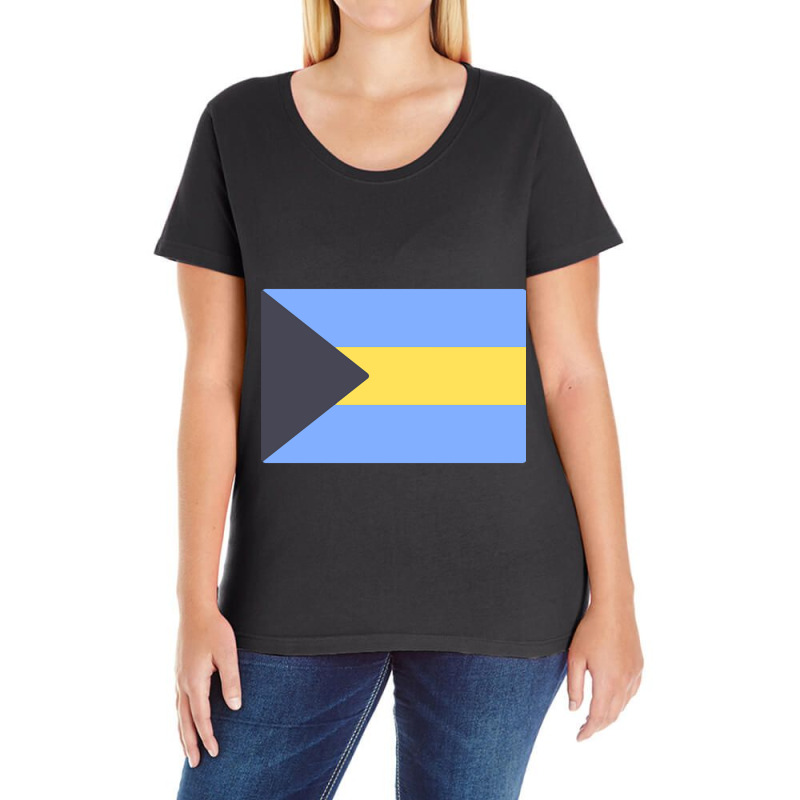 Limited Edition Flag Of Bahamas Ladies Curvy T-Shirt by Rios Arevalo | Artistshot