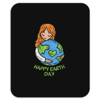 Womens Happy Earth Day Girl Hug Environmentalist V-neck Mousepad | Artistshot