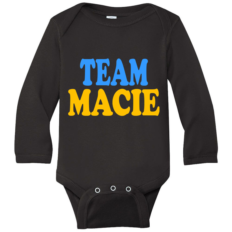 Limited Edition Team Macie Long Sleeve Baby Bodysuit by bummercaught | Artistshot