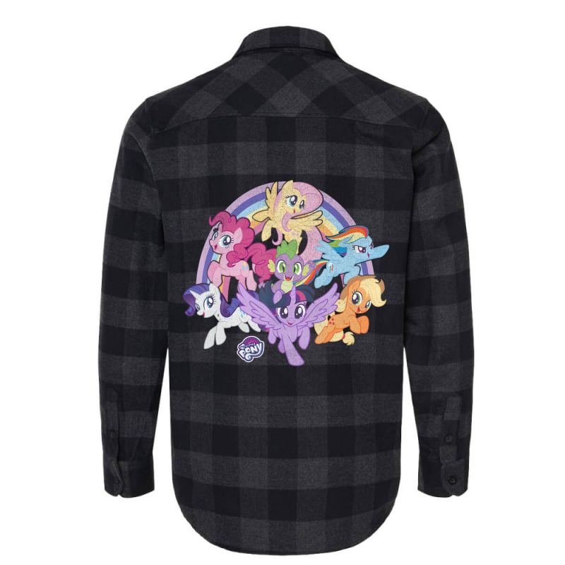 My Little Pony Friendship Is Magic Rainbow Pony Group Shot Flannel Shirt | Artistshot