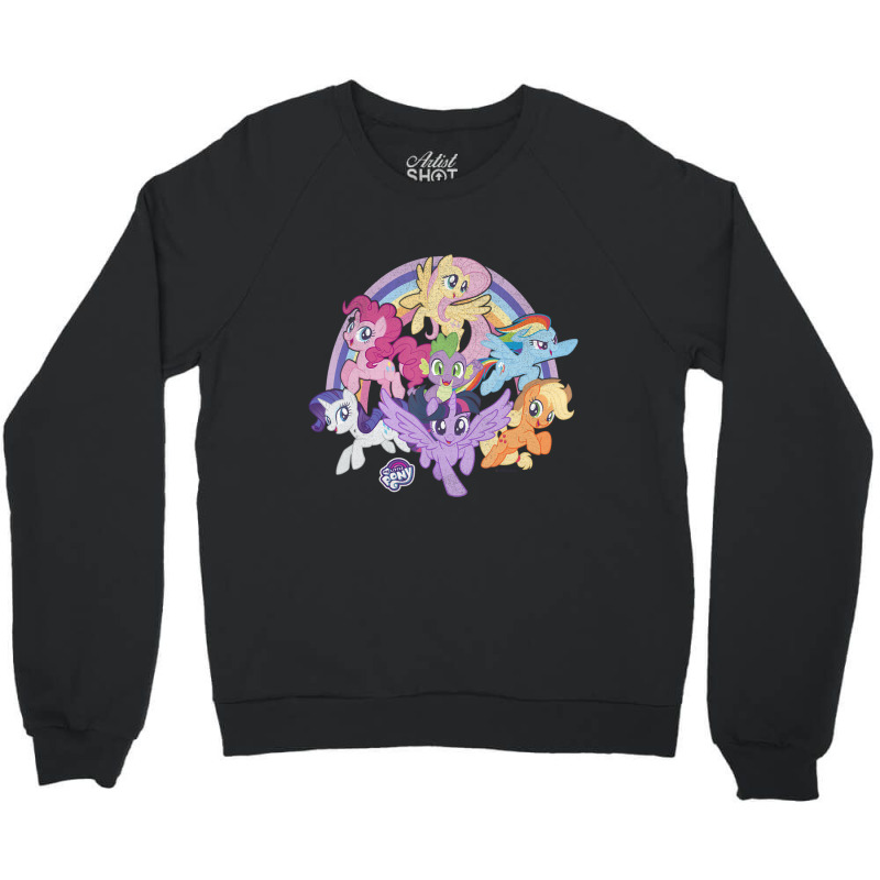 My Little Pony Friendship Is Magic Rainbow Pony Group Shot Crewneck Sweatshirt | Artistshot