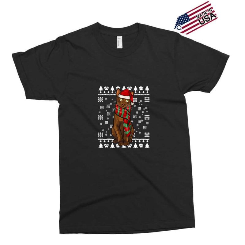 Havana Brown Cat Santa Hat Xmas Ugly Exclusive T-shirt | Artistshot