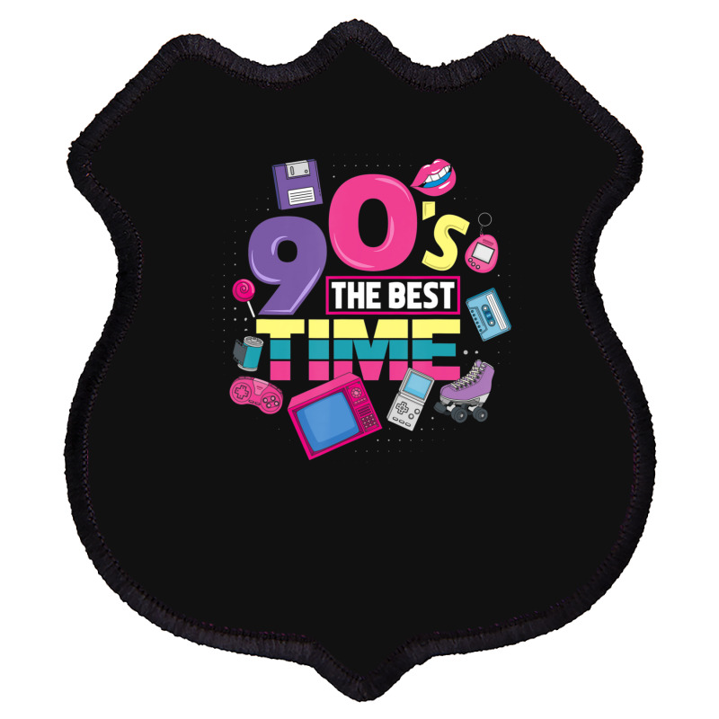 Hot Trend 90s Party Outfit 90's The Best Time Costume Vintage Retro Shield Patch | Artistshot