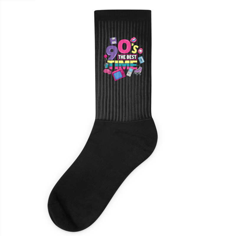 Hot Trend 90s Party Outfit 90's The Best Time Costume Vintage Retro Socks | Artistshot