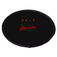 Have A Merrier & Happier One! - Funny Christmas Special T-shirt Christ Oval Patch | Artistshot