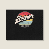 Hot Trend Retro Raleigh Nc Home City 70s Style Sunset Landscape Canvas Print | Artistshot