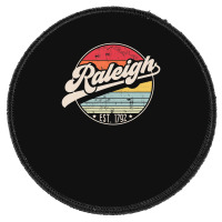 Hot Trend Retro Raleigh Nc Home City 70s Style Sunset Round Patch | Artistshot