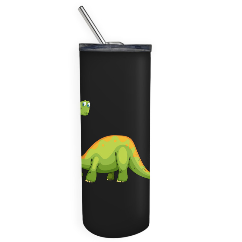 Hot Trend Baby Dinos For Learning Colors And Counting. One And Green Skinny Tumbler | Artistshot