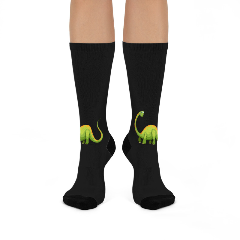 Hot Trend Baby Dinos For Learning Colors And Counting. One And Green Crew Socks | Artistshot