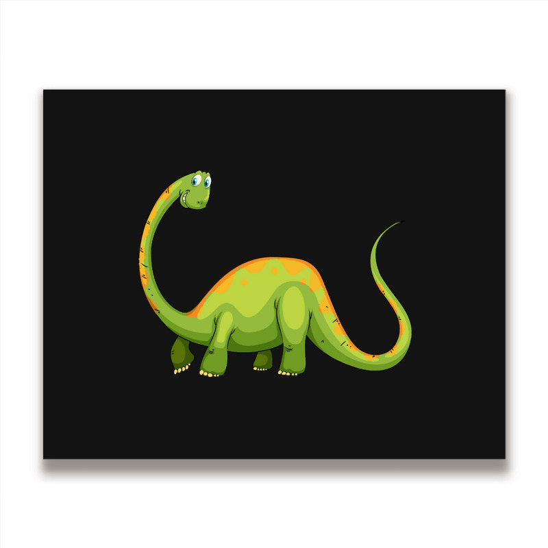 Hot Trend Baby Dinos For Learning Colors And Counting. One And Green Metal Print Horizontal | Artistshot