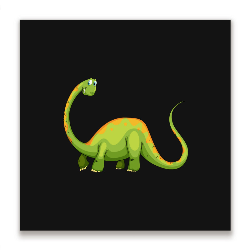 Hot Trend Baby Dinos For Learning Colors And Counting. One And Green Metal Print Square | Artistshot