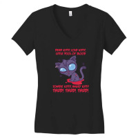 Dead Cold Angry Zombie Kitty Women's V-neck T-shirt | Artistshot