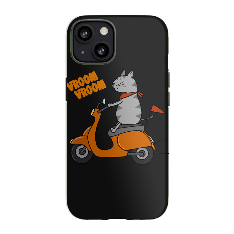 Trending Grey Cat On A Scooter Iphone 13 Case | Artistshot