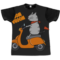 Trending Grey Cat On A Scooter Graphic T-shirt | Artistshot