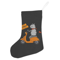 Trending Grey Cat On A Scooter Holiday Stocking | Artistshot