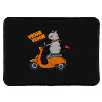 Trending Grey Cat On A Scooter Rectangle Patch | Artistshot