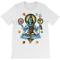 Womens Shiva Hindu God Zen Yoga Meditation Hinduism Spiritual Vneck T-shirt | Artistshot