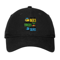 Womens Save The Bees Plant More Trees Clean The Seas Earth Day V-neck Adjustable Cap | Artistshot