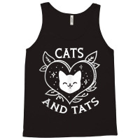 Funny Cats And Tats Product   Tattoo Art Design Tank Top Tank Top | Artistshot