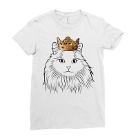 Siberian Cat Wearing Crown T Shirt Ladies Fitted T-shirt | Artistshot