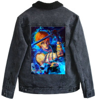 Blue Shinigami Poster Love Unisex Sherpa-lined Denim Jacket | Artistshot