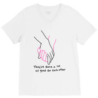 Normal People Holding Hands Quote V-neck Tee | Artistshot