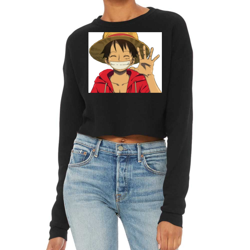 Big Anime Teeth Smile Poster Cool Cropped Sweater by gelezaconolea | Artistshot