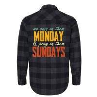 Womens We Cuss On Them Monday   Pray On Them Sundays Funny Vneck Flannel Shirt | Artistshot