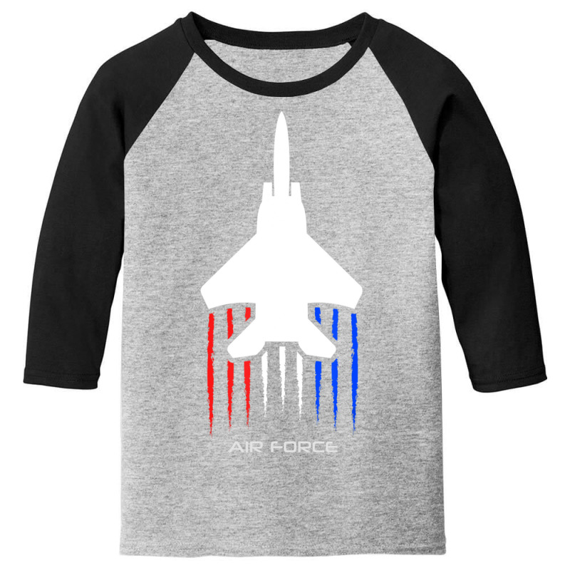 Hot Trend Air Force F15 Kids American Flag Men Jet Youth 3/4 Sleeve by quanghuydinh1 | Artistshot