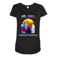 Hot Trend Ah Yes Enslaved Moisture Dank Retro 80s Vaporwave Maternity Scoop Neck T-shirt | Artistshot