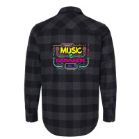 Music Is Everywhere Quote And Gift For Music Lover Tshirt 1 Flannel Shirt | Artistshot