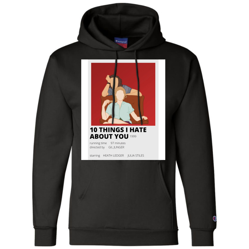 10 Things I Hate About You Minimalist Poster Champion Hoodie | Artistshot